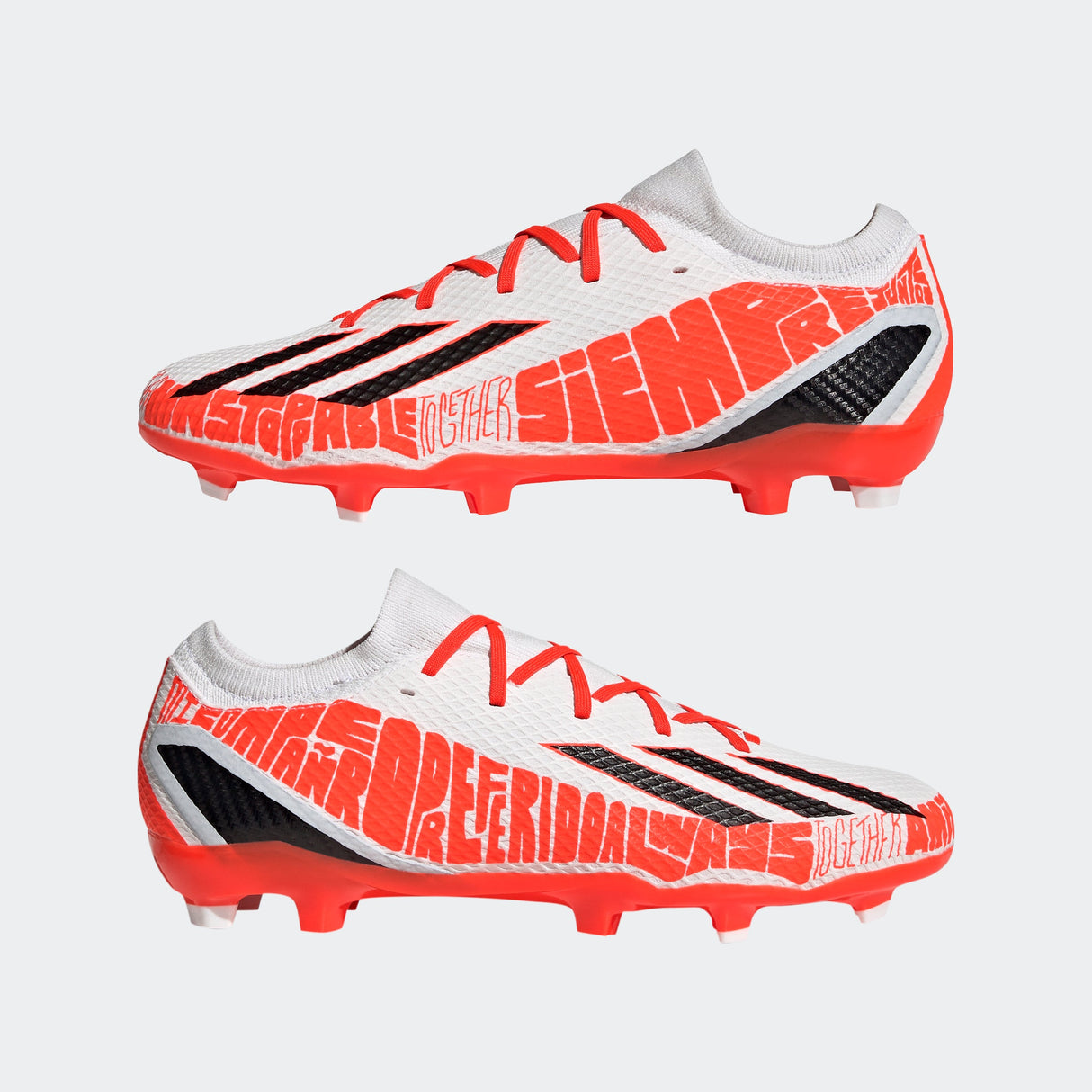 adidas Speedportal Messi 3 FG Firm Ground Soccer Cleats White/Black/Red - Best Buy Soccer
