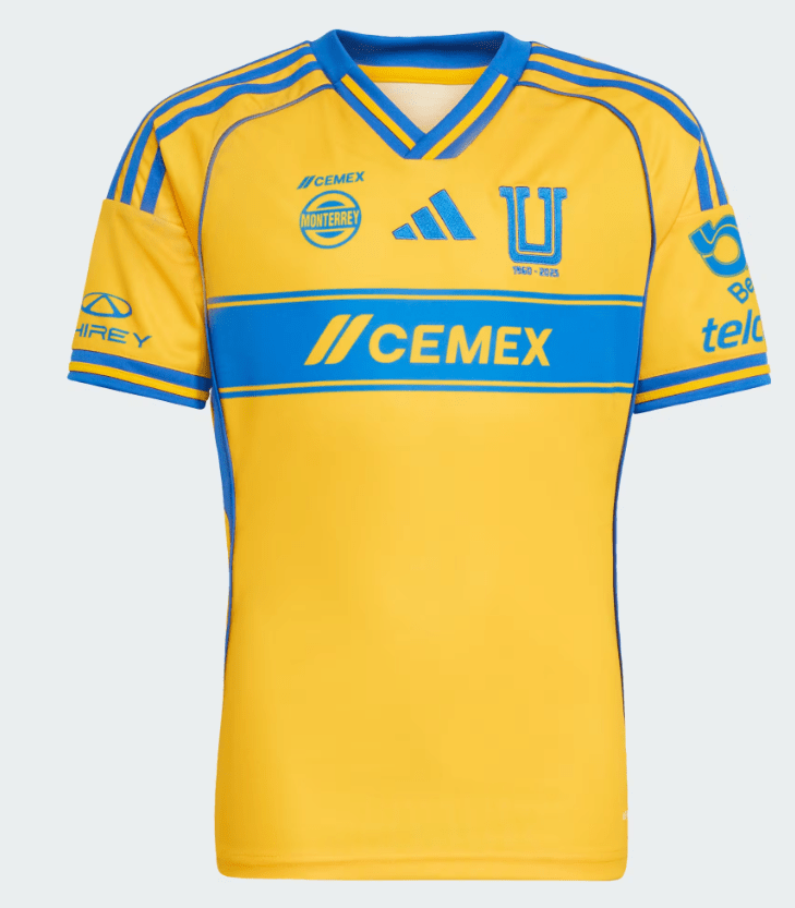 adidas Tigres UANL Home Youth Soccer Jersey 25/26 - Gold/Blue - Best Buy Soccer