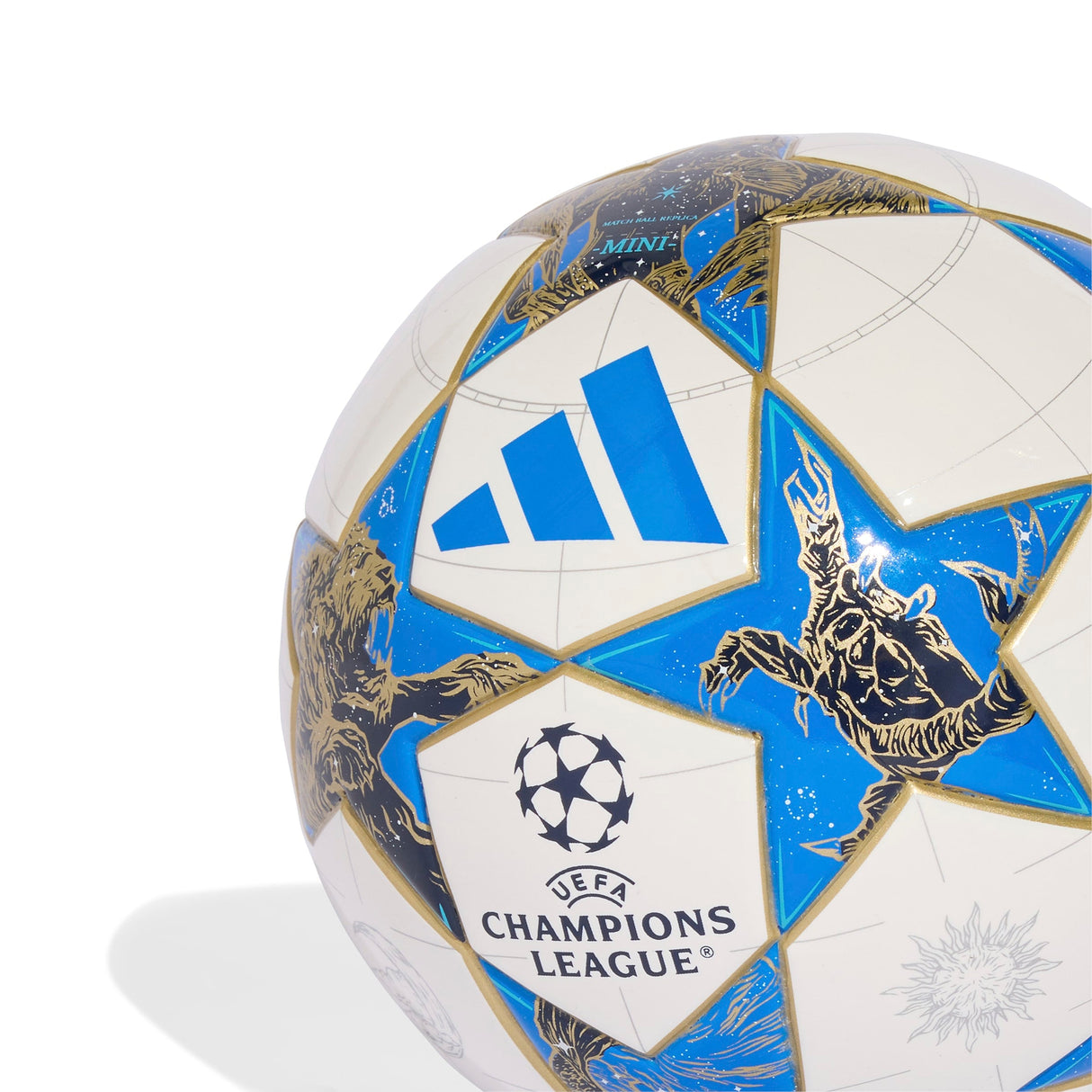adidas UCL League Stage Mini Soccer Ball 25/26 - White/Blue/Gold - Best Buy Soccer