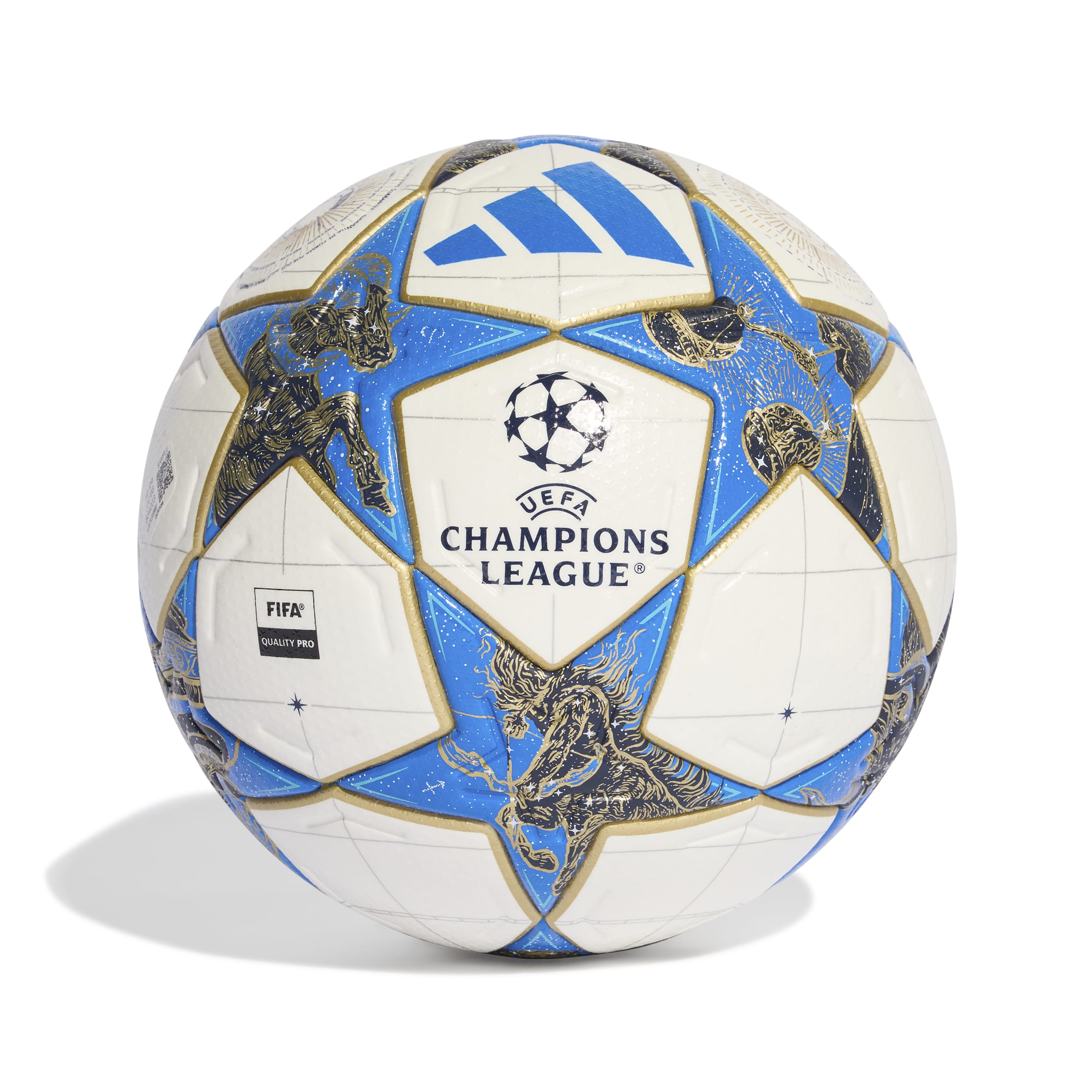 adidas UCL Pro League Stage Soccer Ball 25/26 - White/Blue/Gold - Best Buy Soccer