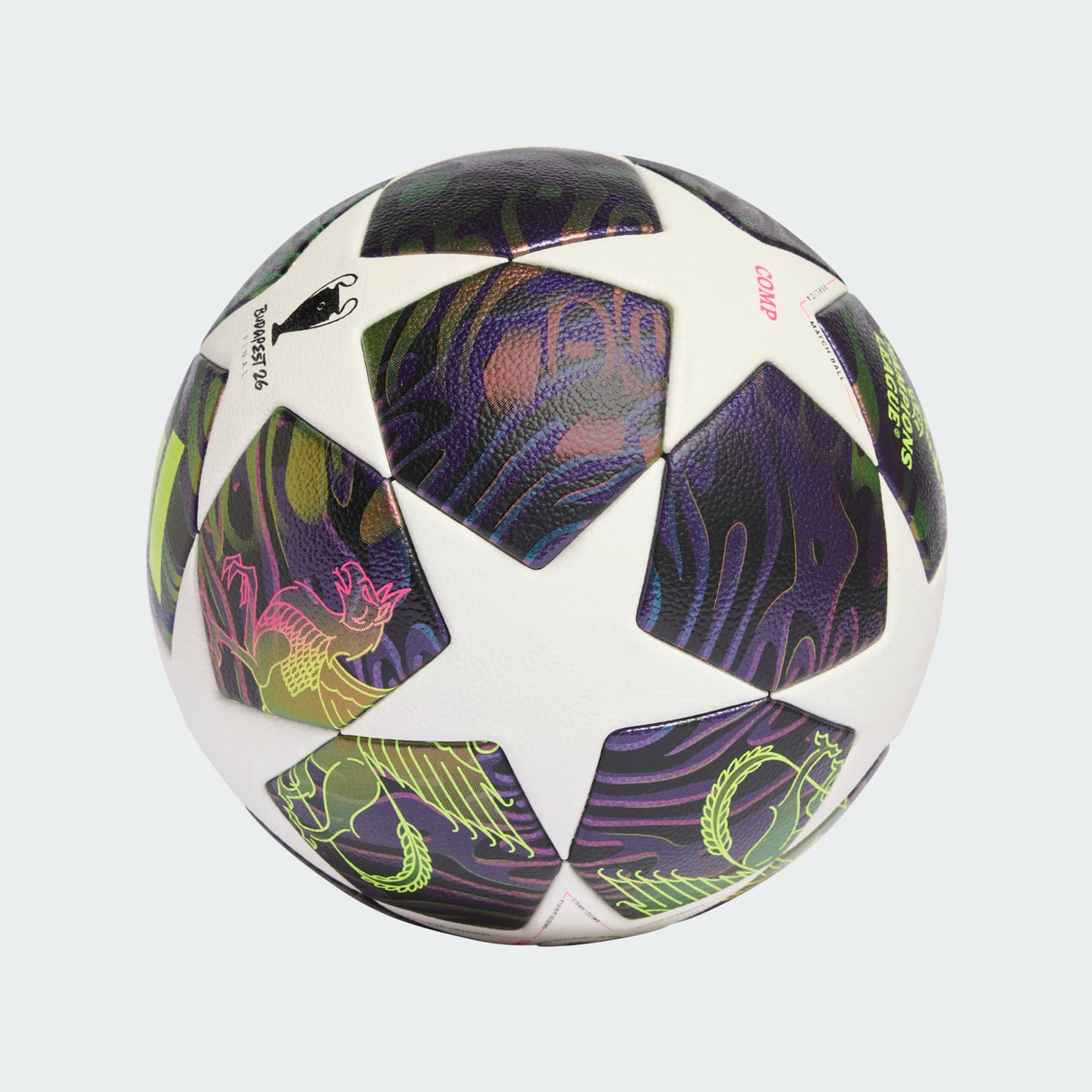 adidas UEFA Champions League Final Competition Soccer Ball - Purple/White/Yellow - Best Buy Soccer