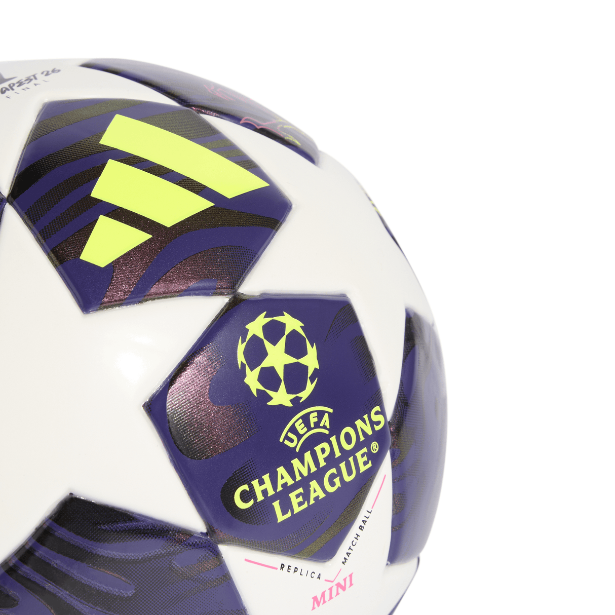 adidas UEFA Champions League Final Mini Soccer Ball - Purple/White/Yellow - Best Buy Soccer