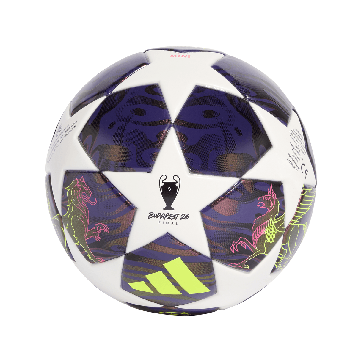 adidas UEFA Champions League Final Mini Soccer Ball - Purple/White/Yellow - Best Buy Soccer