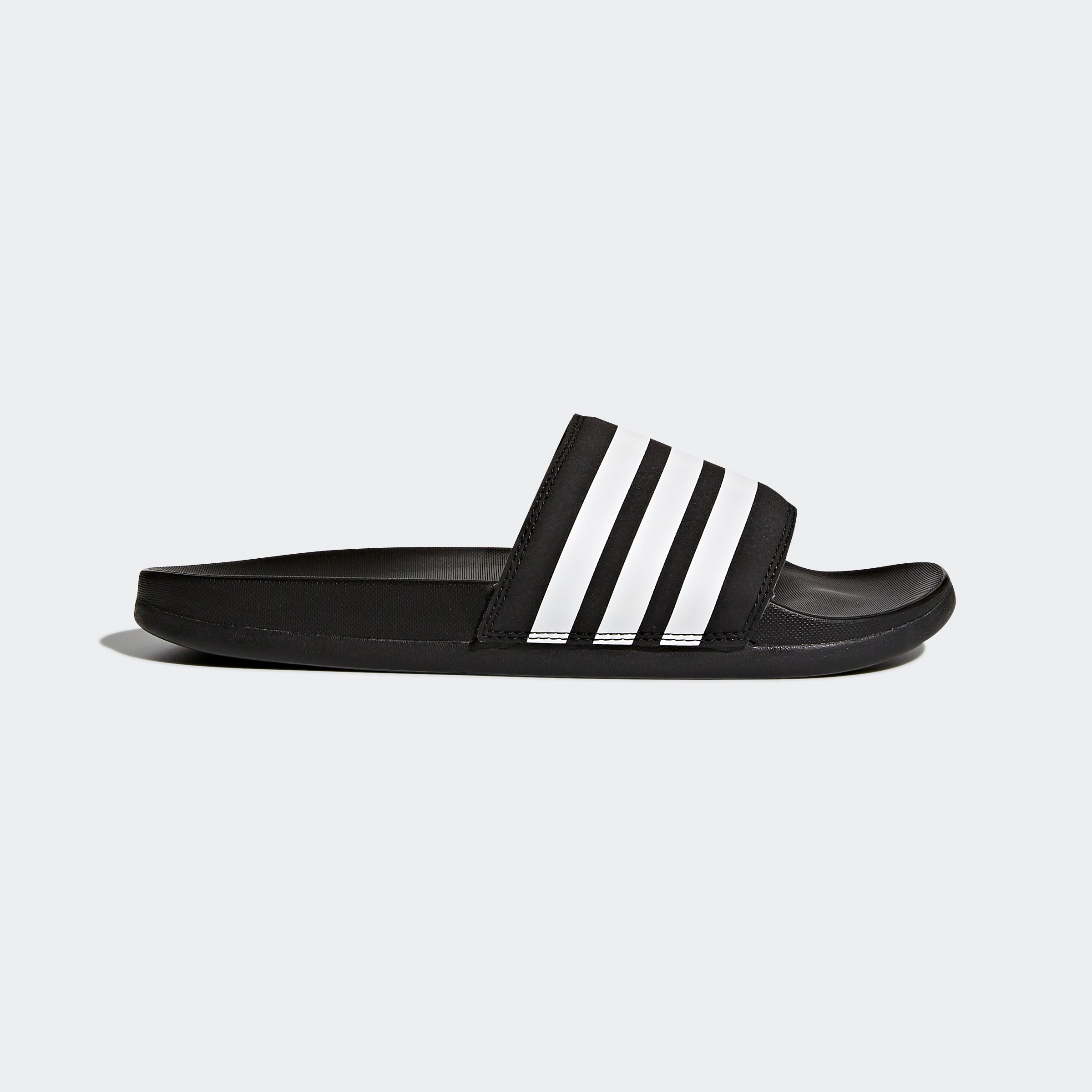adidas Women's Adilette Comfort Slides Black/White - Best Buy Soccer