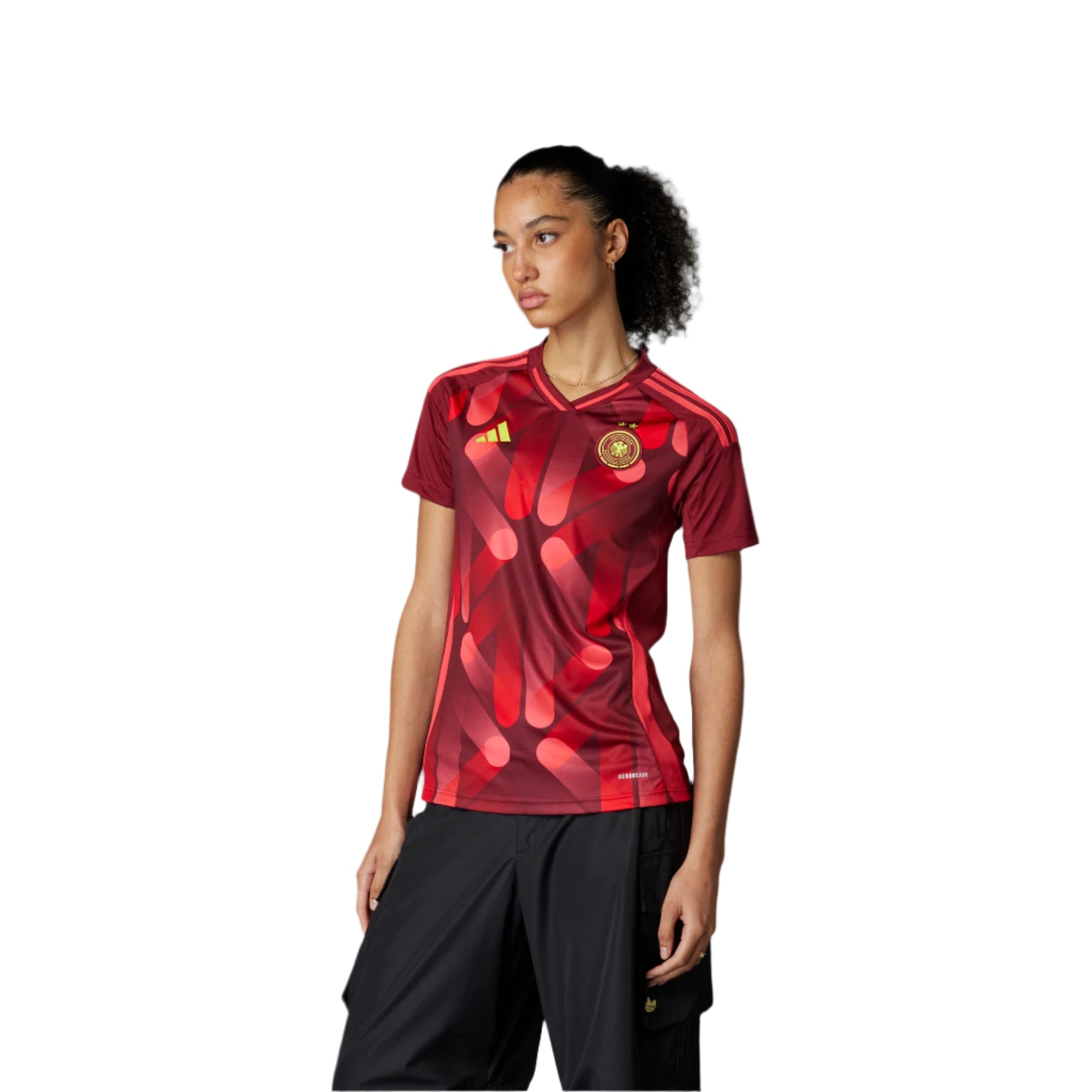 adidas Women's Germany (Women's Team) Away Jersey 25 Burgundy - Best Buy Soccer