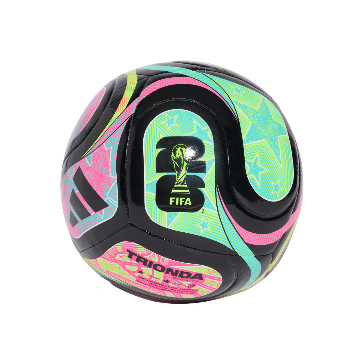 adidas World Cup 26 Trionda Pro Beach Soccer Ball - Black/Pink/Lemon - Best Buy Soccer