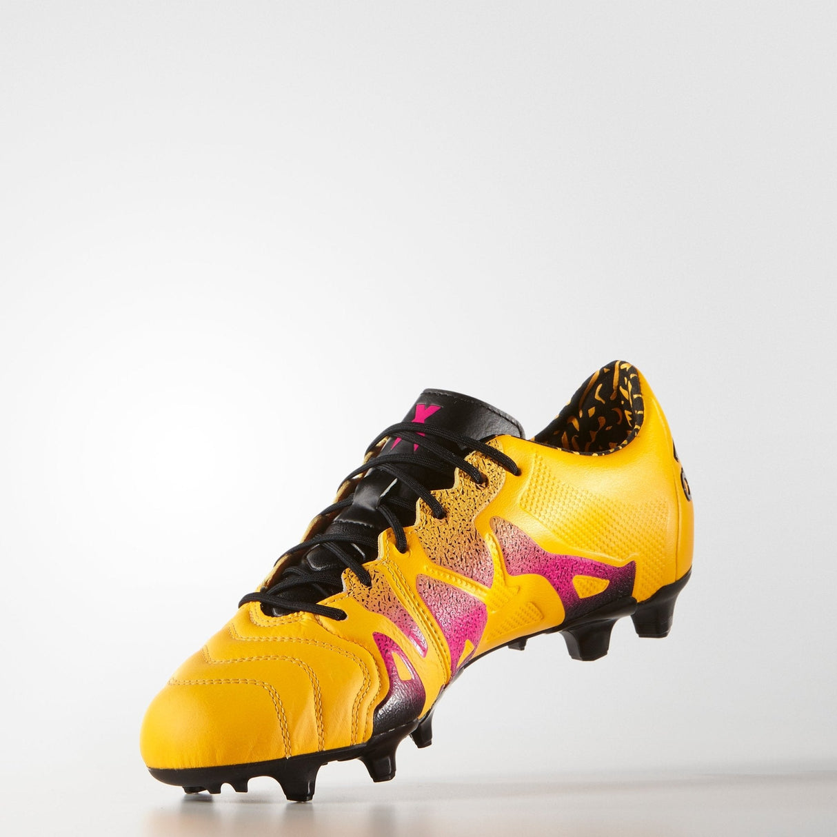 adidas X 15.1 FG/AG Leather Multi - Ground Soccer Cleats - Solar Gold/Black/Shock Pink - Best Buy Soccer
