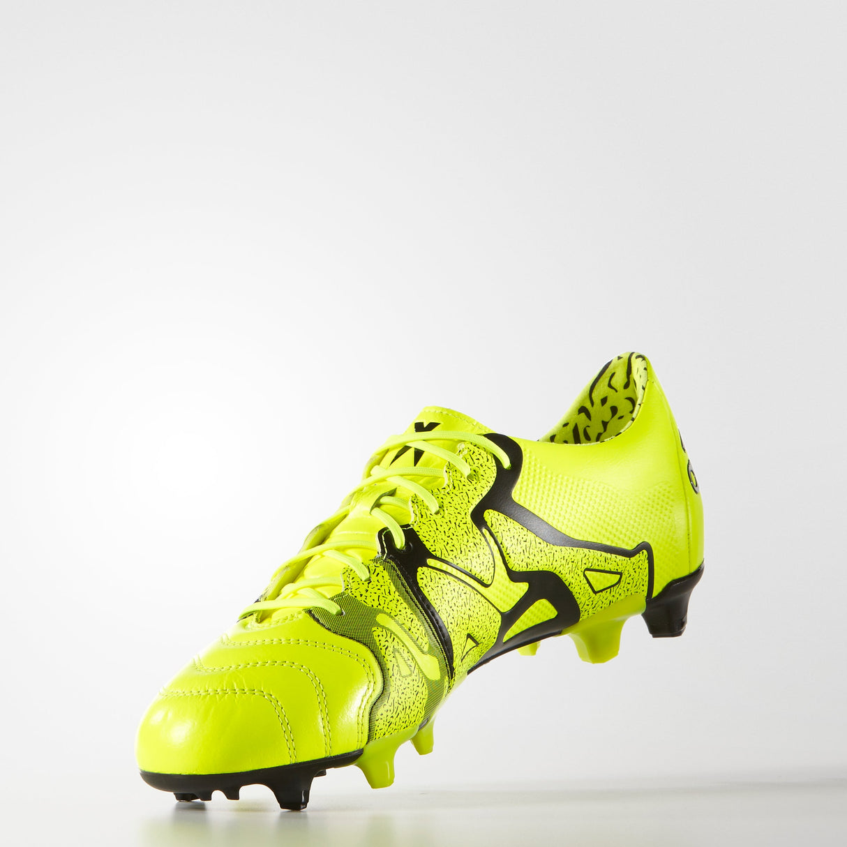 adidas X 15.1 FG/AG Leather Multi - Ground Soccer Cleats - Solar Yellow/Black - Best Buy Soccer