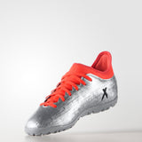 adidas X 16.3 TF Turf Youth Soccer Cleats - Silver Metallic/Black/Solar Red - Best Buy Soccer