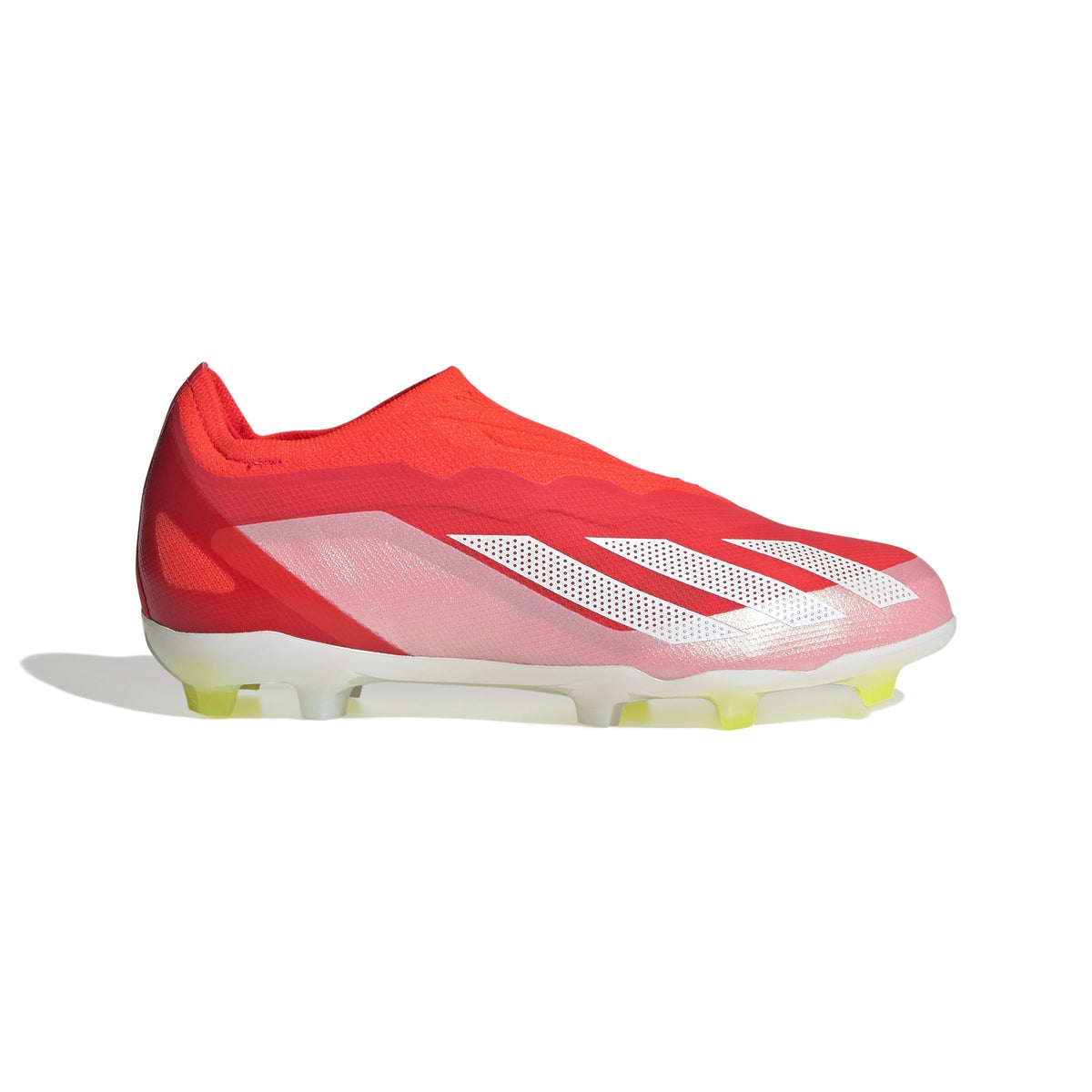 adidas x Crazyfast Elite Laceless FG Junior Firm Ground Soccer Cleats Solar Red/White / 6