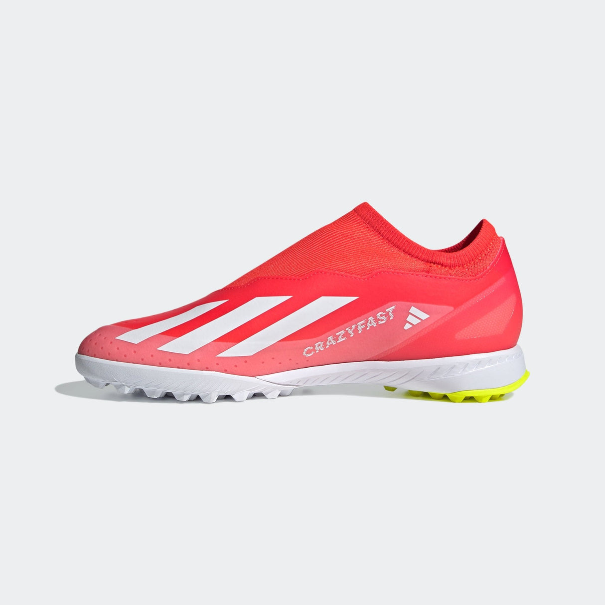 adidas X Crazyfast League LL TF Laceless Turf Boots Solar Red/White/Solar Yellow - Best Buy Soccer
