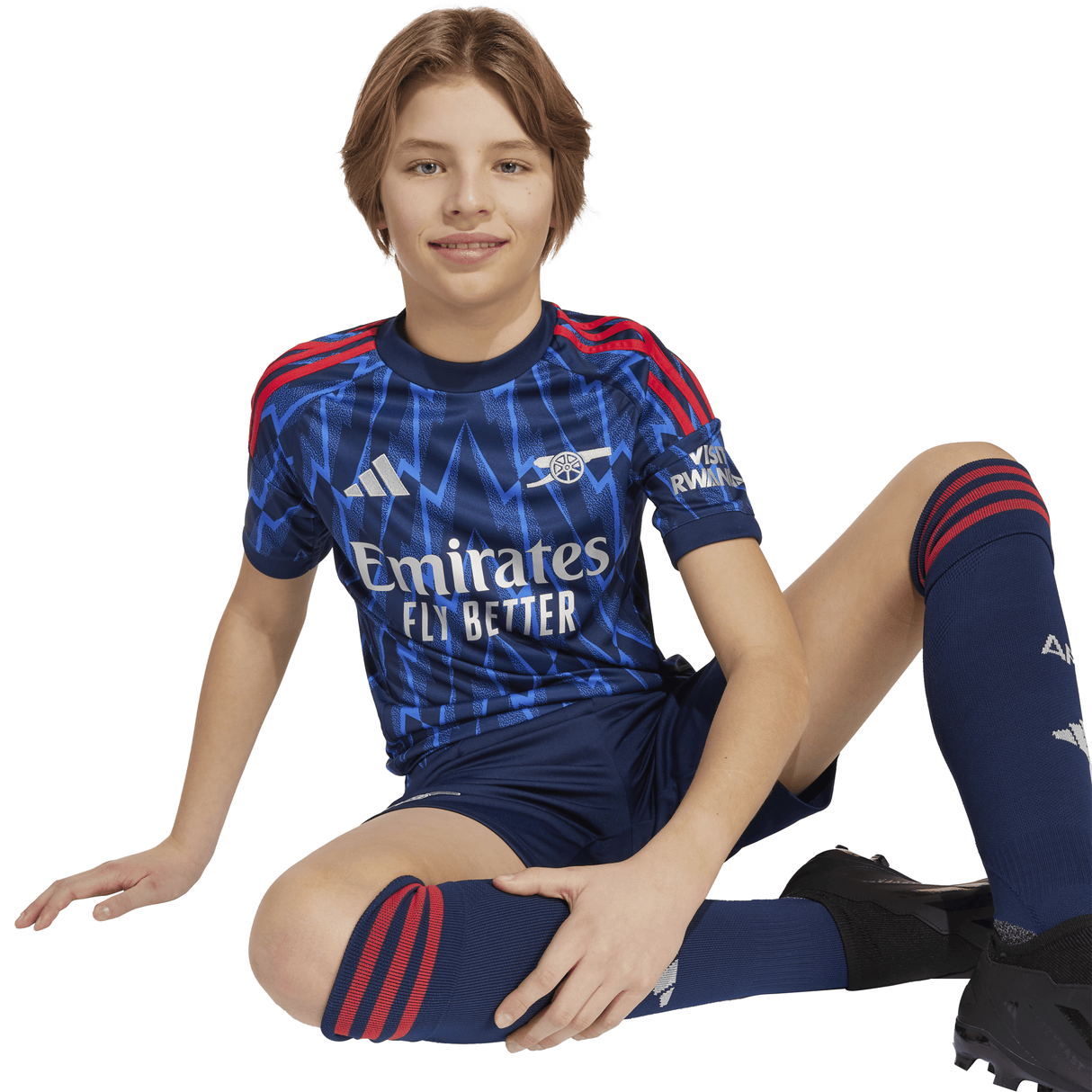 adidas Youth Arsenal Away Soccer Jersey 25/26 - Blue - Best Buy Soccer