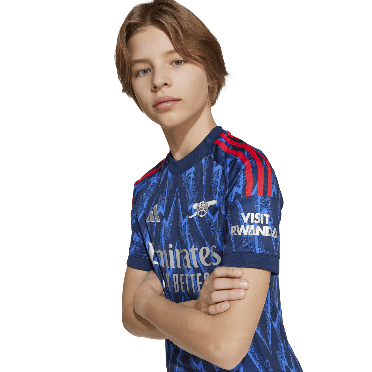 adidas Youth Arsenal Away Soccer Jersey 25/26 - Blue - Best Buy Soccer