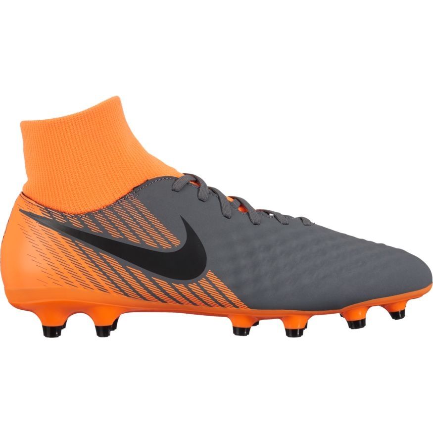Nike Magista Obra 2 Academy DF FG Firm Ground Soccer Cleats - Dark Grey/Black/Total Orange