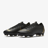 Nike Mercurial Vapor 12 Elite FG Firmj Ground Men's Soccer Cleats - Black/Metallic Vivid Gold