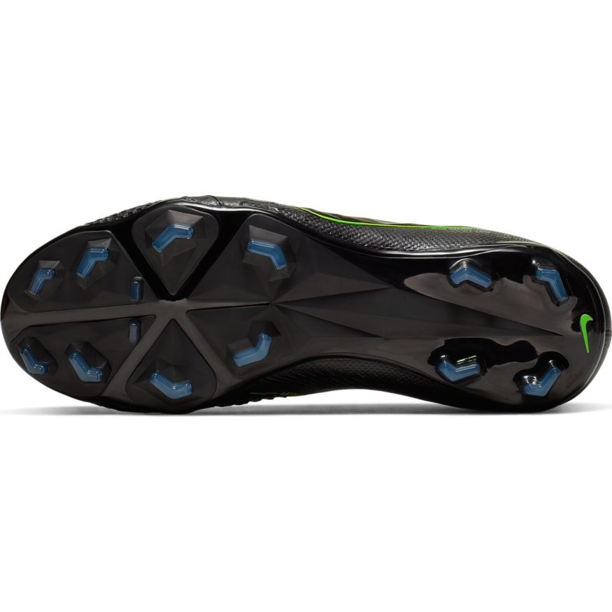 Tacos de fútbol para terreno firme Nike JR Phantom Venom Elite FG para jóvenes - Negro/Volt