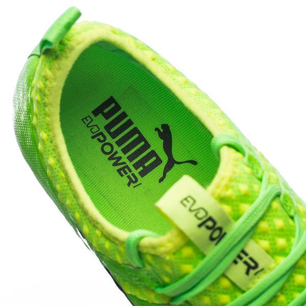 PUMA Evopower Vigor 1 FG Firm Ground Soccer Cleats - Green Gecko/Black/Yellow