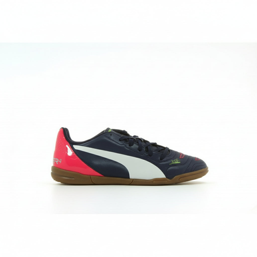 PUMA Evopower 4.2 IT JR Indoor Youth Soccer Shoes - Peacoat/White