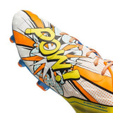 PUMA Evopower 1.2 FG Firm Ground Soccer Cleats - White/Orange Clownfish/Electric Blue Lemonade