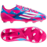 adidas F5 FG Youth Soccer Cleats - Pink/White