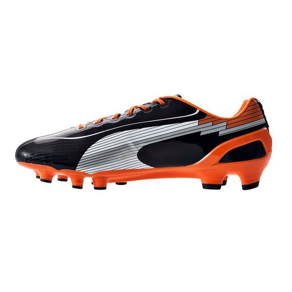 PUMA evoSPEED 1 FG Soccer Cleats - Black/White/Orange