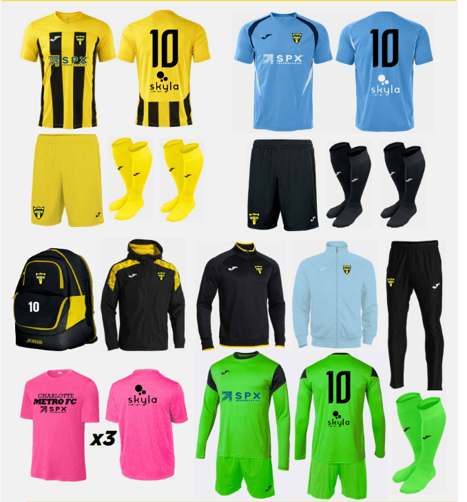 Charlotte Metro FC Goalkeeper Competitive Kit - 26/28 $ 454.50 - Best Buy Soccer
