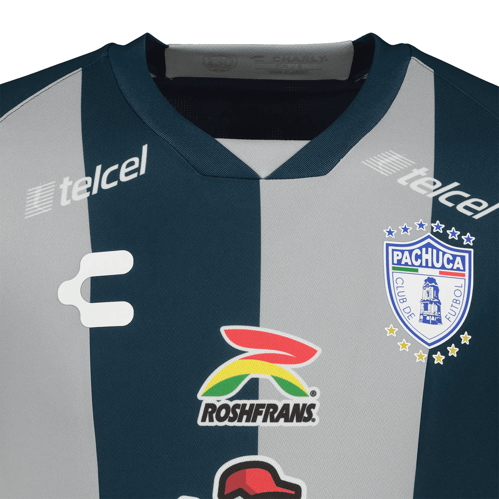 Charly 2022 Pachuca Home Jersey - Grey/Navy - Best Buy Soccer