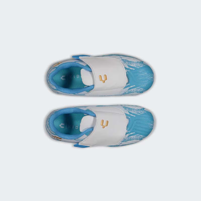 Charly Grasshopper 6.0 ST Youth Firm Ground Soccer Cleats - White/Blue - Best Buy Soccer