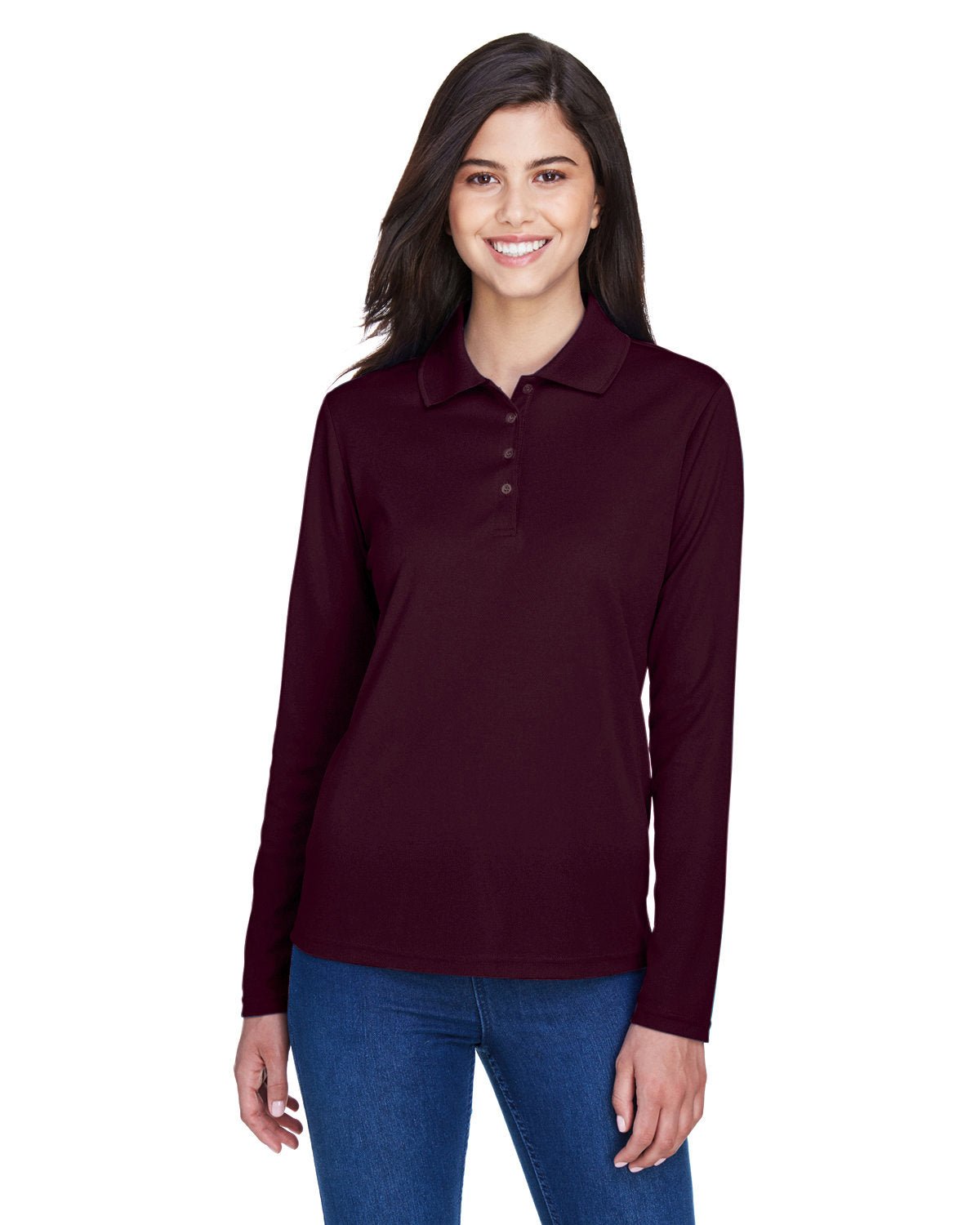 CORE365 Ladies' Pinnacle Performance Long - Sleeve Piqué Polo - Best Buy Soccer