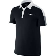 Polo Nike Team Court negro/blanco