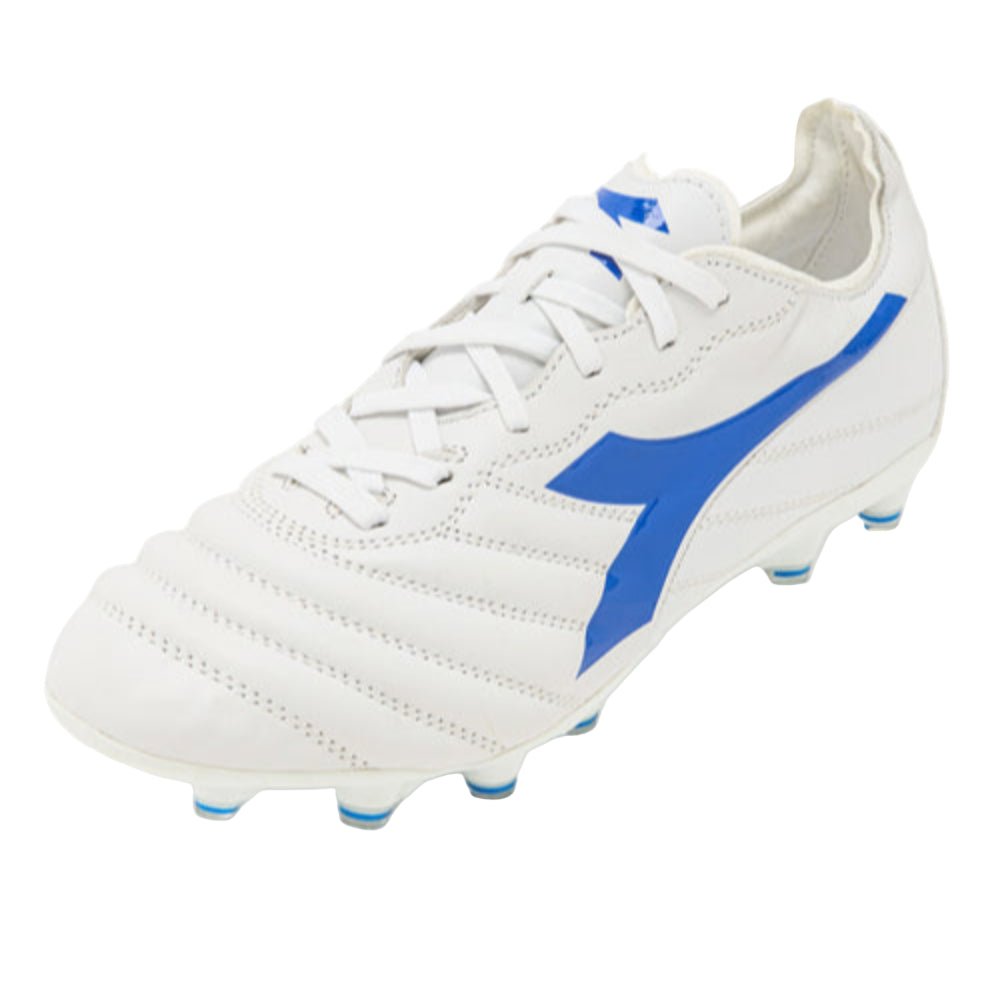 Diadora Brasil Elite 2 LT LP 12 Firm Ground Soccer Cleats - White/Blue - Best Buy Soccer