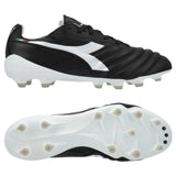 Diadora Brasil Elite 2 Teach Italia LPX FG Firm Ground Soccer Cleats - Black/White - Best Buy Soccer