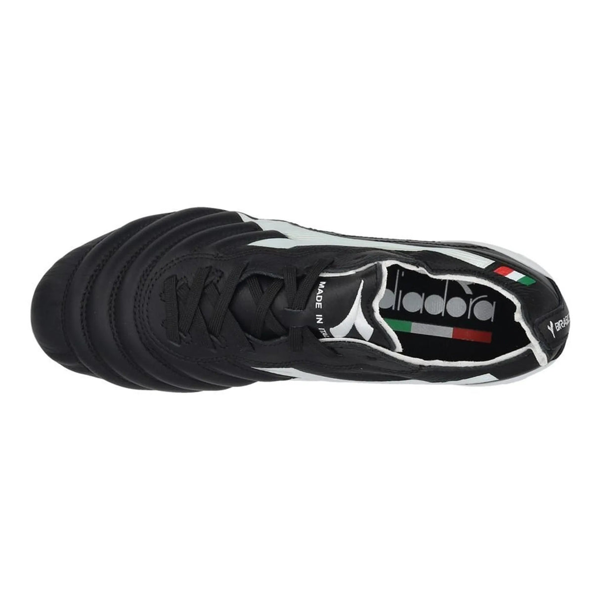 Diadora Brasil Elite 2 Teach Italia LPX FG Firm Ground Soccer Cleats - Black/White - Best Buy Soccer