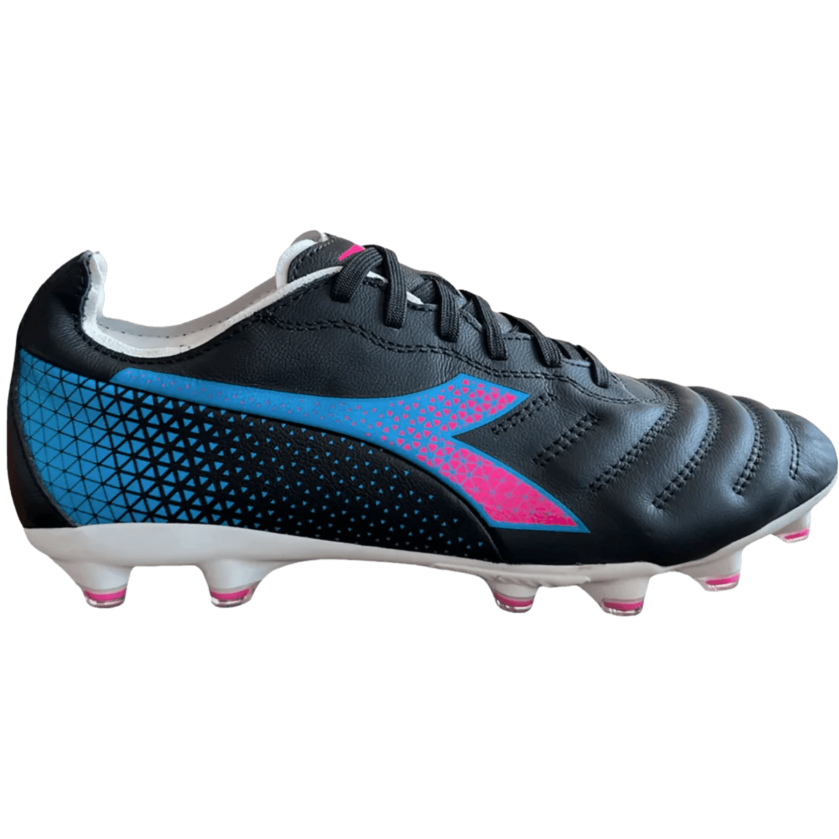 Diadora Brasil Elite GR LT FG Women's Firm Ground Soccer Cleats - Black/Pink/Blue Fluor - Best Buy Soccer