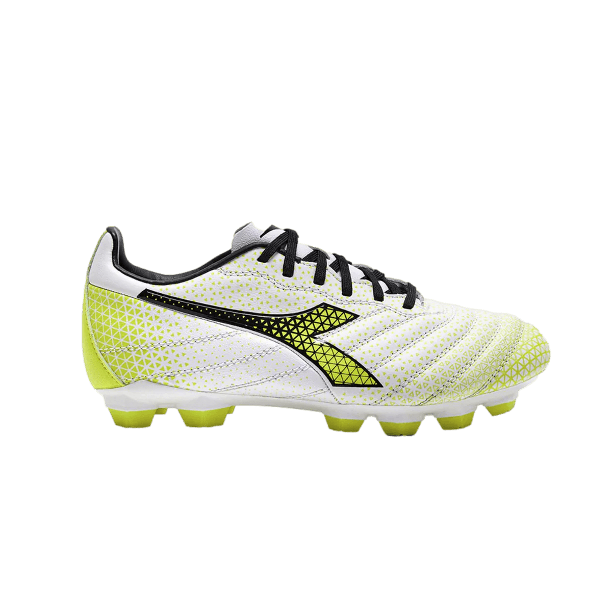 Diadora Brasil Elite GR LT LPU Youth Firm Ground Boots White/Black/Yellow - Best Buy Soccer