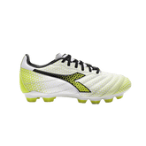 Diadora Brasil Elite GR LT LPU Youth Firm Ground Boots White/Black/Yellow - Best Buy Soccer