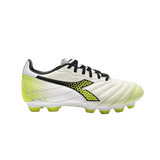 Diadora Brasil Elite GR LT LPU Youth Firm Ground Boots White/Black/Yellow - Best Buy Soccer