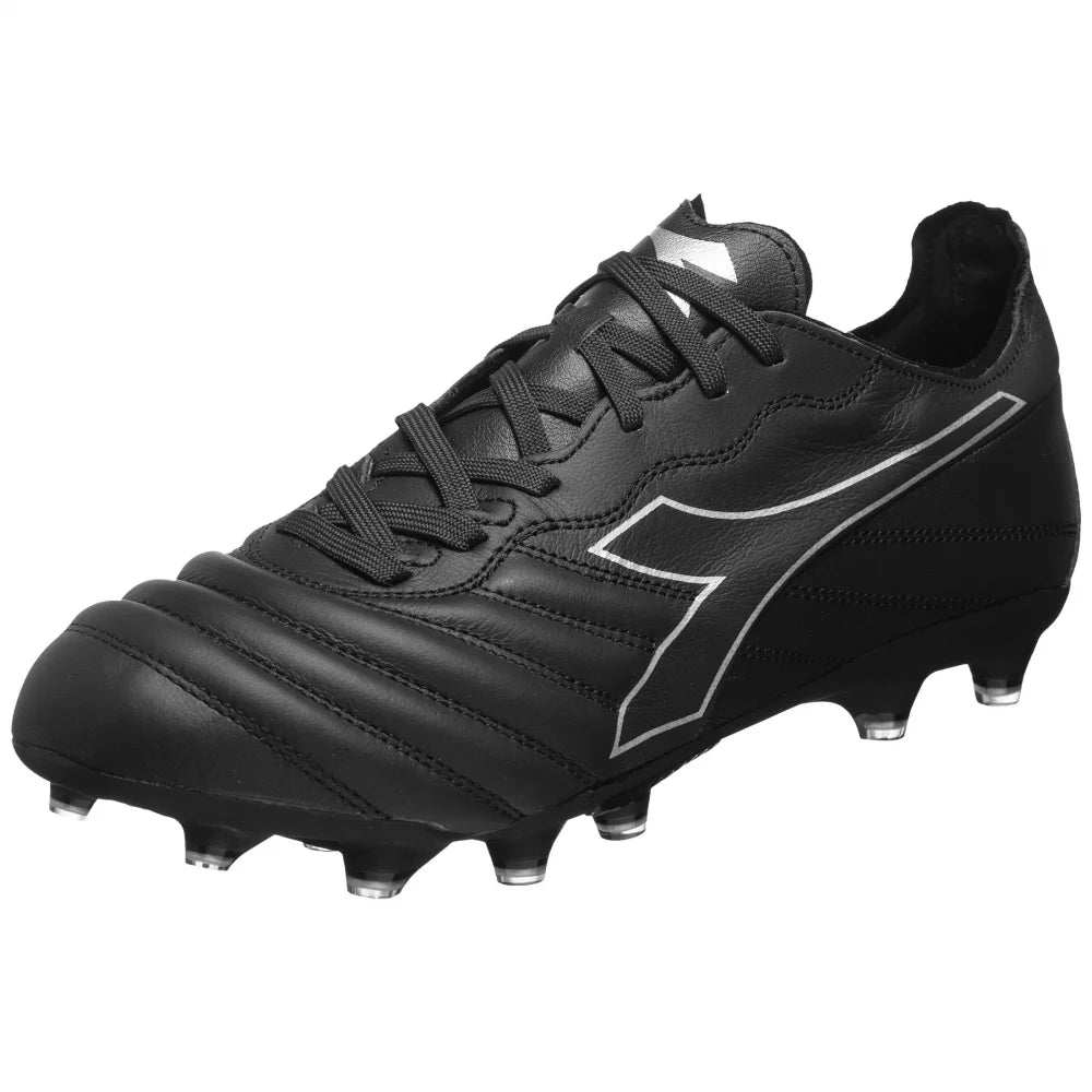 Diadora Brasil Elite LT LP 12 Firm Ground Soccer Cleats - Anthracite/Black/Silver - Best Buy Soccer