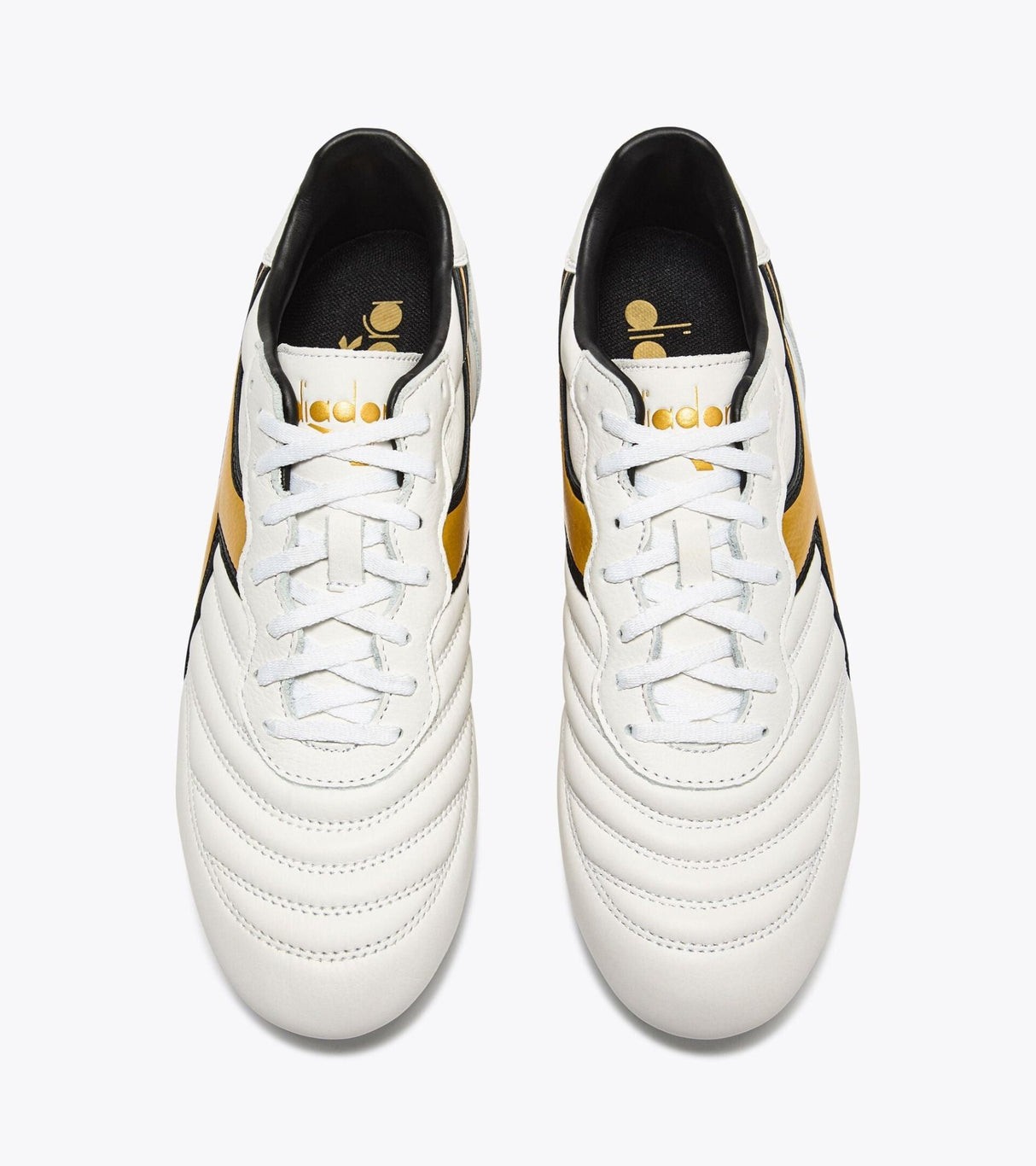 Diadora Brasil LT + MDPU Firm Ground Soccer Cleats White/Gold - Best Buy Soccer