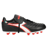 Diadora Brasil OG LT T MDPU FG Firem Ground Soccer Cleats - Black/White/Red - Best Buy Soccer