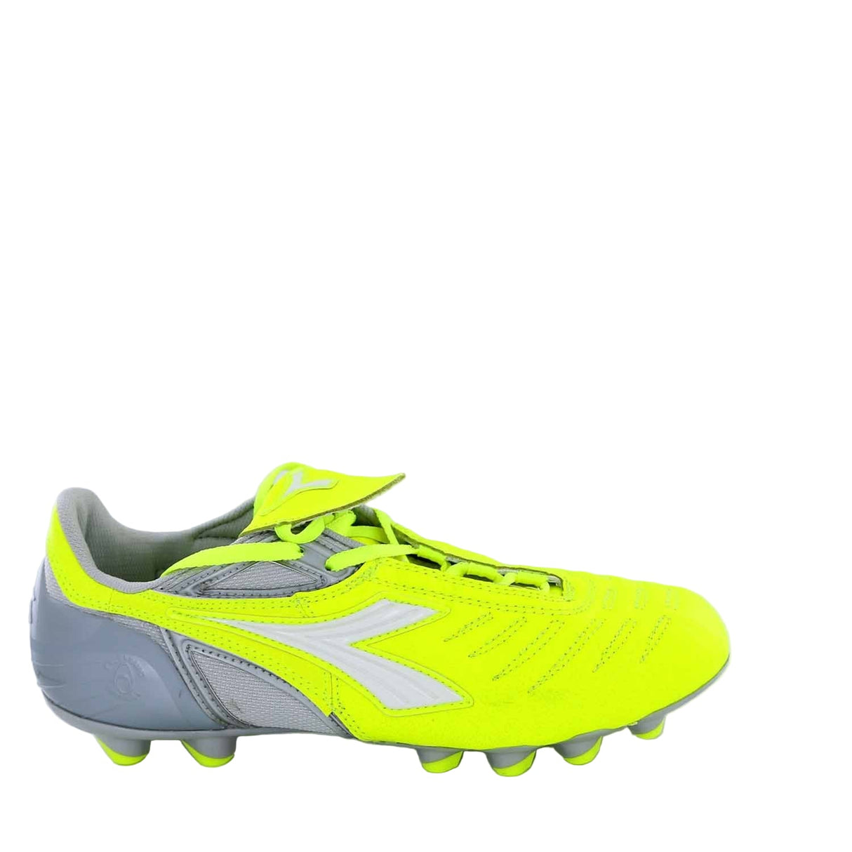 Diadora Maracana PU Women's Firm Ground Soccer Cleats - Yellow Fluo/Silver - Best Buy Soccer