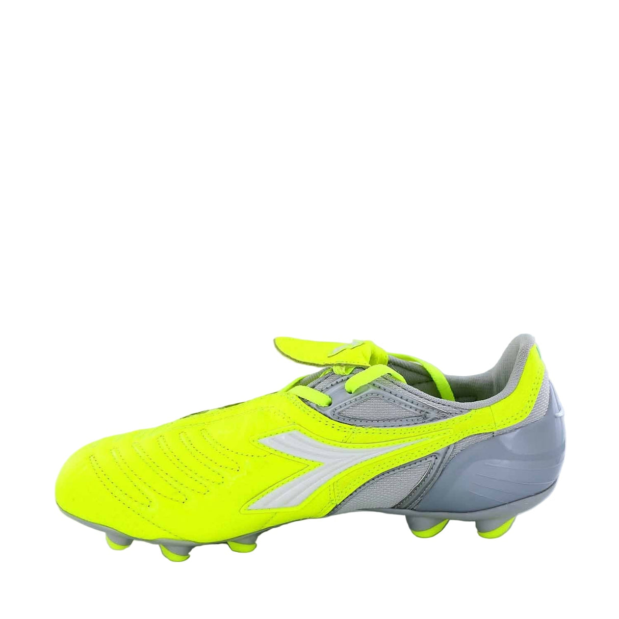 Diadora Maracana PU Women's Firm Ground Soccer Cleats - Yellow Fluo/Silver - Best Buy Soccer