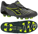 Diadora Maracana RTX 12 FG Firm Ground Soccer Cleats - Black - Yellow Fluo - Best Buy Soccer