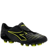 Diadora Maracana RTX 12 FG Firm Ground Soccer Cleats - Black - Yellow Fluo - Best Buy Soccer