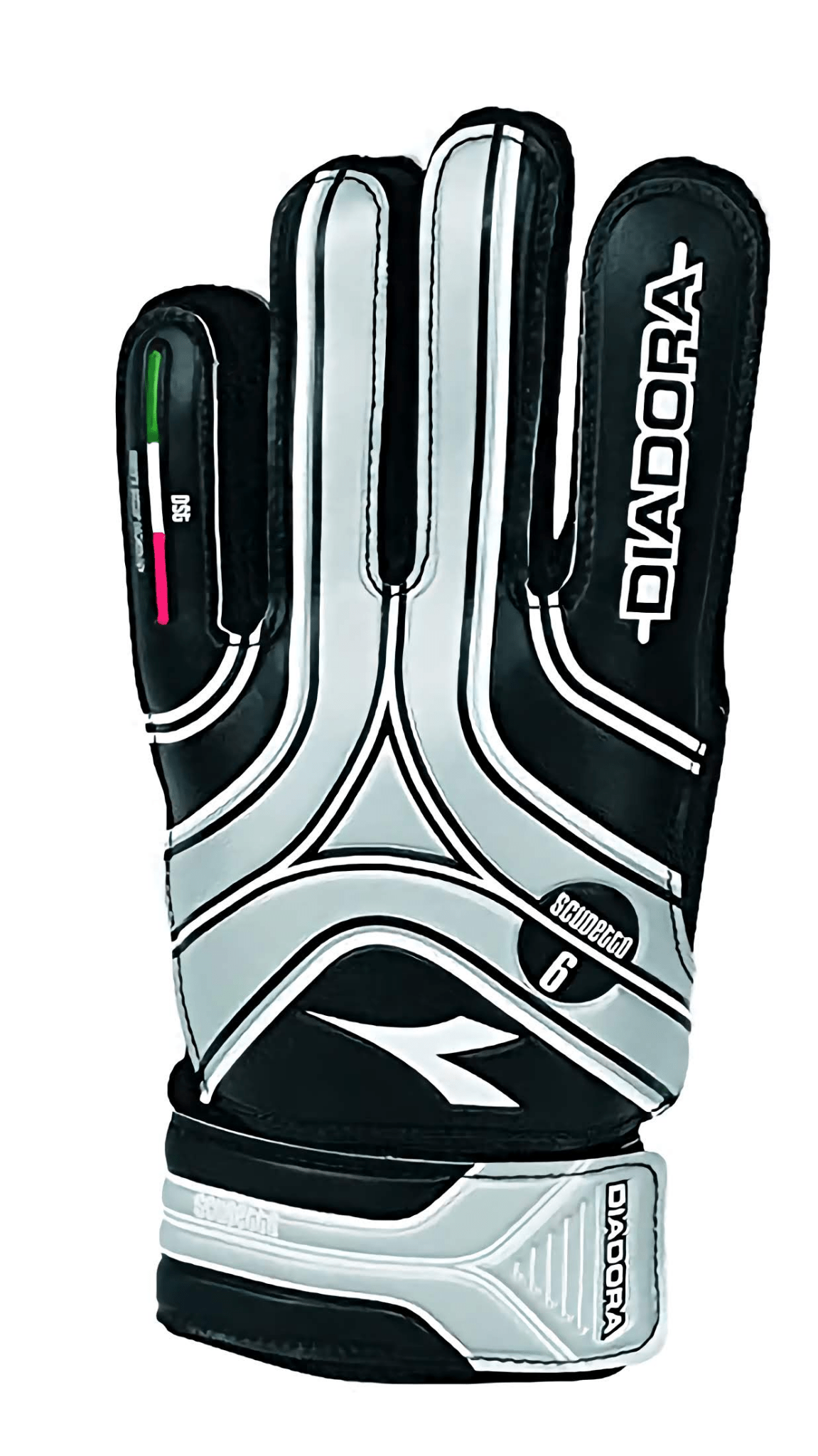 Diadora Scudetto Goalkeeper Gloves Black/Silver - Best Buy Soccer