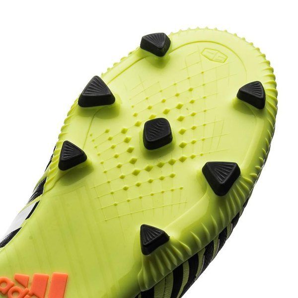 Tacos de fútbol para terreno firme Predator Absolado Instinct FG de adidas para niños - amarillo flash claro/blanco/gris