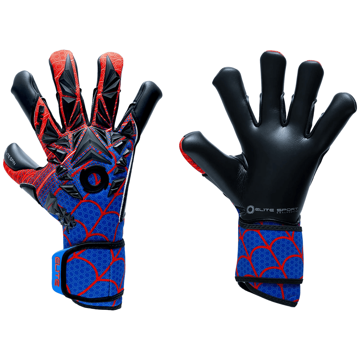 Elite Sport Spin Goalkeeper Soccer Gloves - Black/Red/Blue - Best Buy Soccer