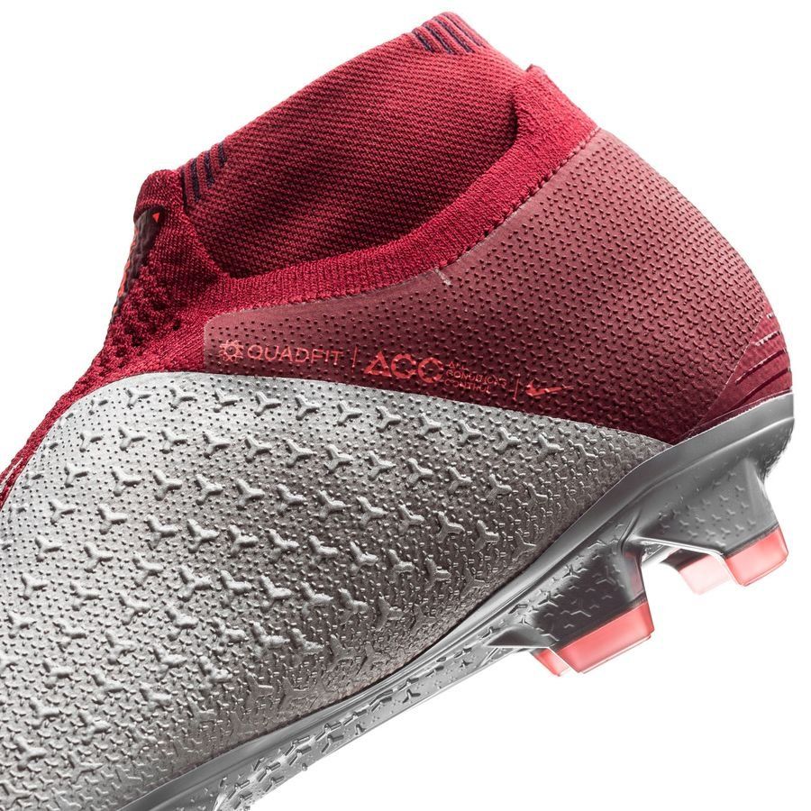 Nike Phantom Vision Elite DF FG Firm Ground Men's Soccer Cleats - Rising Fire/Red/Dark Grey/Bright Crimson
