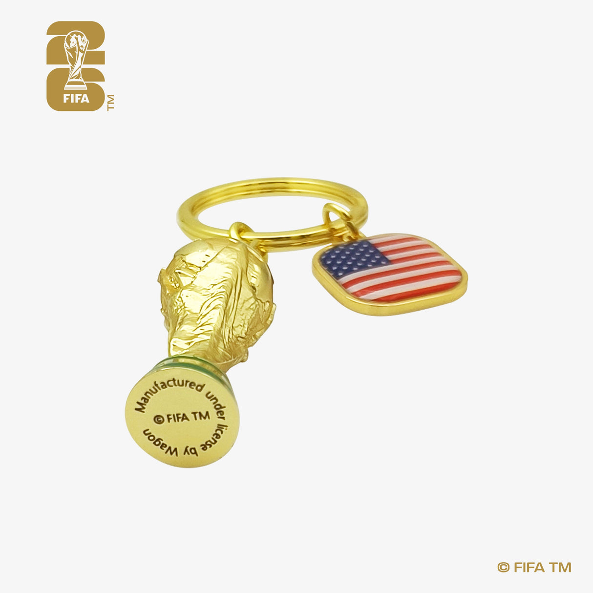 FIFA World Cup 2026 3D Trophy Keychain With Country Flag - USA - Best Buy Soccer