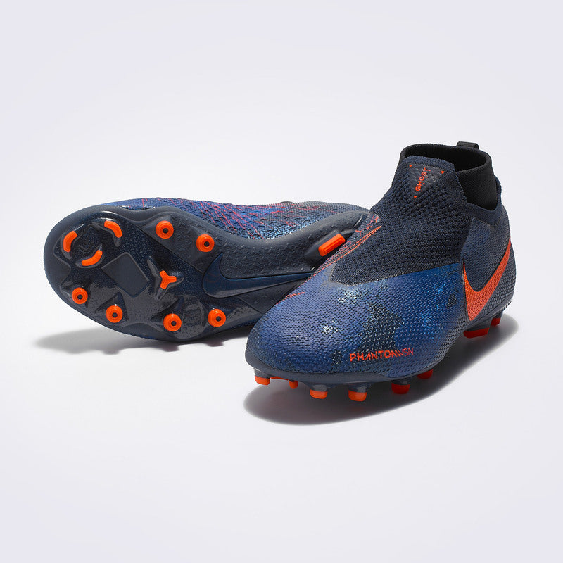Nike Phantom Vison Elite DF MG Multi-Ground Youth Soccer Cleats - Obsidian/Black